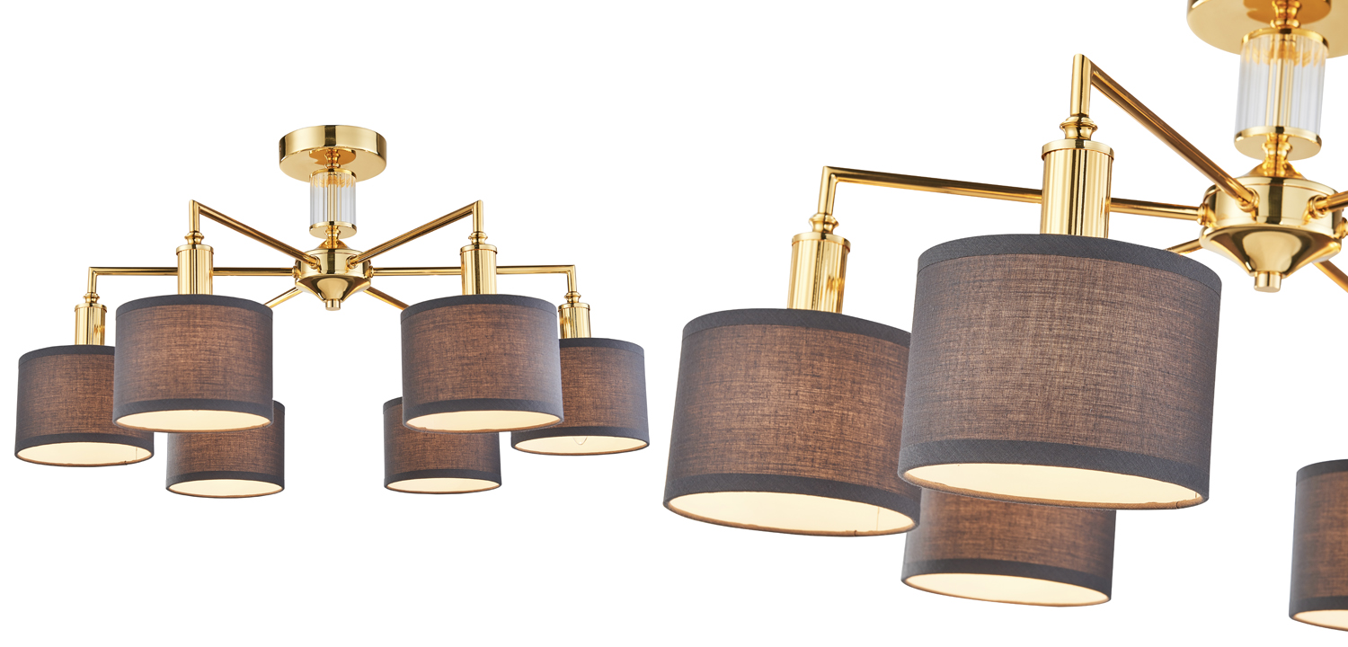 Люстра Laurent Chandelier grey 65 - фото