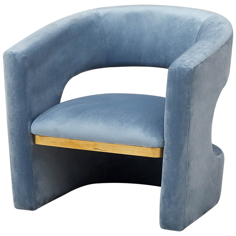 Кресло голубое Walsh Blue Armchair Голубой Глянцевое золото Кресло голубое Walsh Blue Armchair Голубой Глянцевое золото в Брянске | Loft Concept