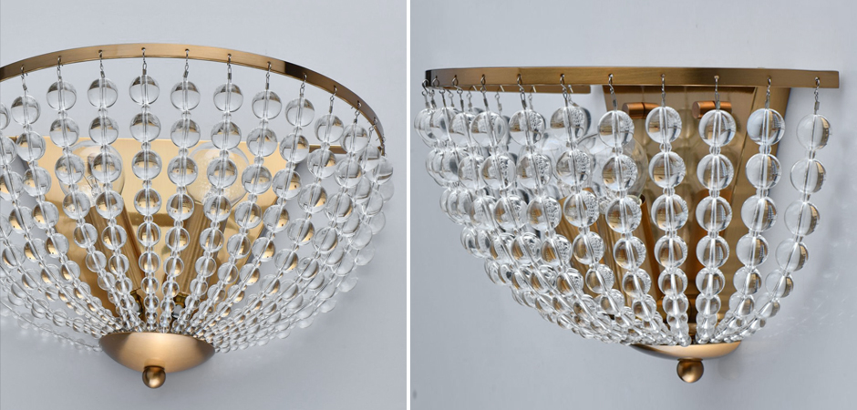 Бра Virginia Clear Beads Wall Lamp Gold Бра Virginia Clear Beads Wall Lamp Gold - Loft-Concept в Брянске