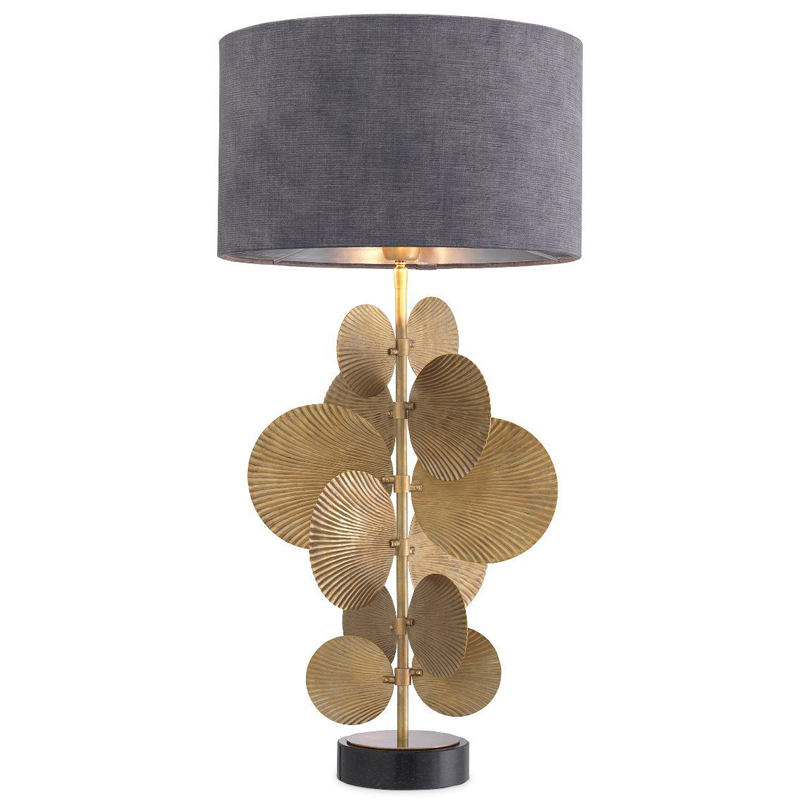 Настольная лампа Eichholtz Table Lamp Mito Винтажная латунь Черный Серый в Брянске | Loft Concept 