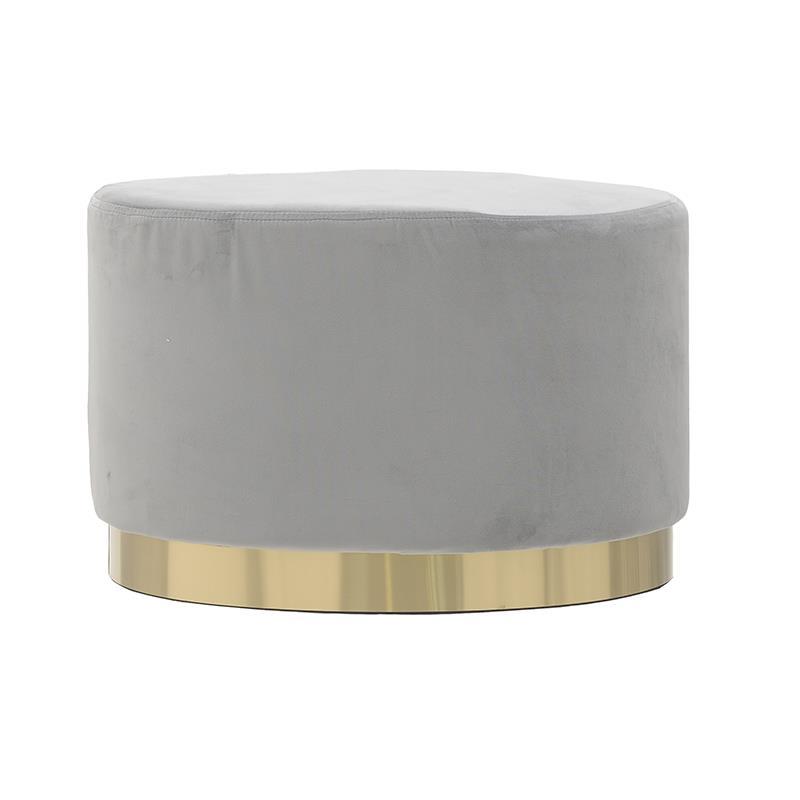 Пуф Golden Belt Gray Pastel Серый Золотой Пуф Golden Belt Gray Pastel Серый Золотой в Брянске | Loft Concept