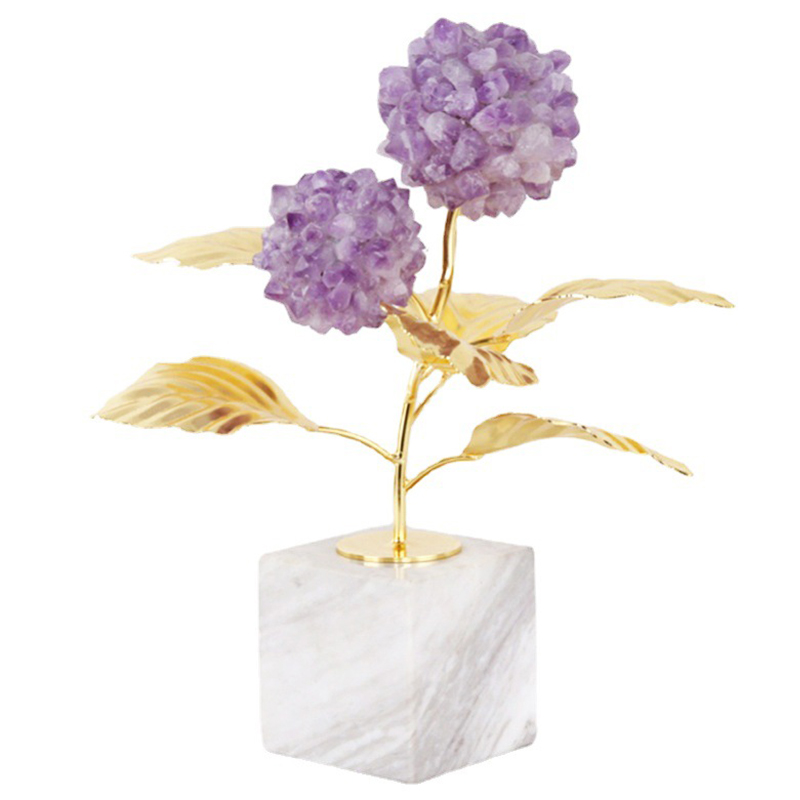 Статуэтка Hydrangea on the Stand Латунь Белый Мрамор Bianco Пурпурно-фиолетовый Статуэтка Hydrangea on the Stand Латунь Белый Мрамор Bianco Пурпурно-фиолетовый в Брянске | Loft Concept