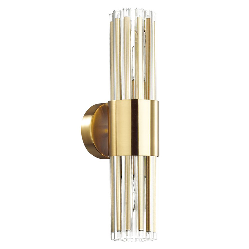 Бра Gladwin Glass Tube Wall Lamp Золотой Прозрачный Бра Gladwin Glass Tube Wall Lamp Золотой Прозрачный в Брянске | Loft Concept