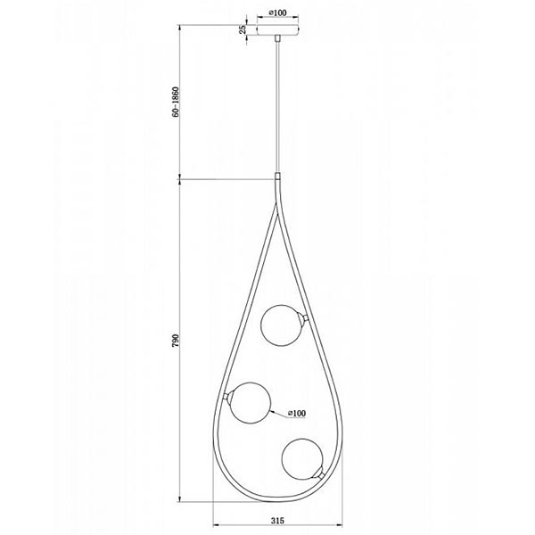 Люстра Marcan 3 Ball Chandelier Black Люстра Marcan 3 Ball Chandelier Black в Брянске