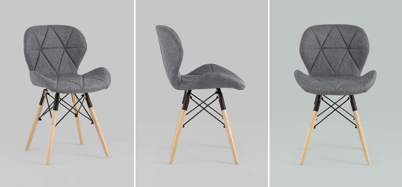 Стул Jeroen Chair Рогожка Серый Цвет - фото