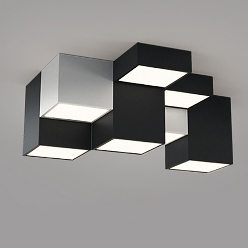 Комбинация из 9-ти геометрических потолочных светильников Nine Geometric Lamps Черный Белый Комбинация из 9-ти геометрических потолочных светильников Nine Geometric Lamps Черный Белый в Брянске | Loft Concept