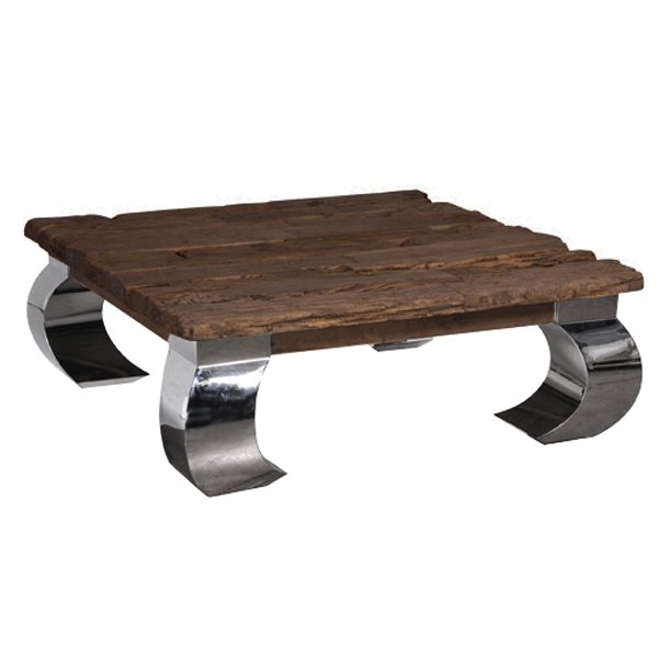 Стол кофейный Camargo Rectangular Coffee Table Нержавеющая сталь Коричневый Стол кофейный Camargo Rectangular Coffee Table Нержавеющая сталь Коричневый в Брянске | Loft Concept