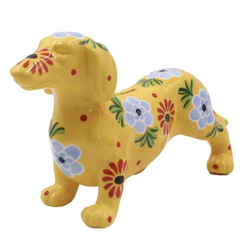 Статуэтка Flower Dachshund yellow Желтый Мульти Статуэтка Flower Dachshund yellow Желтый Мульти в Брянске | Loft Concept