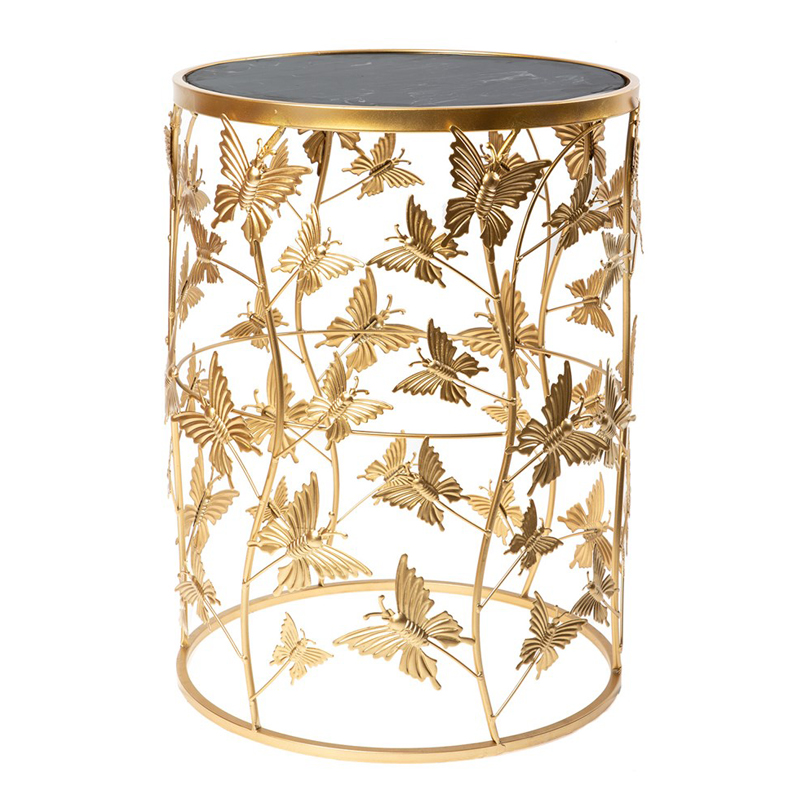 Приставной стол Gold Butterfly чёрный мрамор Золотой Черный Мрамор Nero Приставной стол Gold Butterfly чёрный мрамор Золотой Черный Мрамор Nero в Брянске | Loft Concept