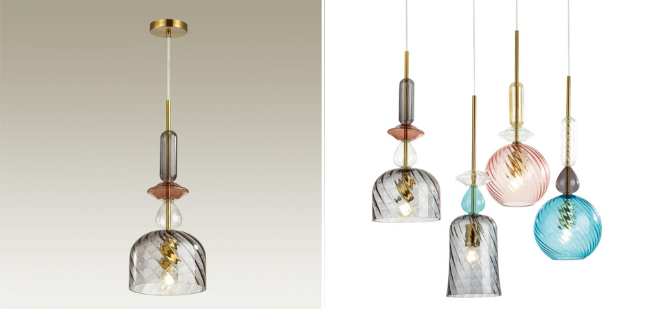 Подвесной Geometry Glass Коричневый - фото №1