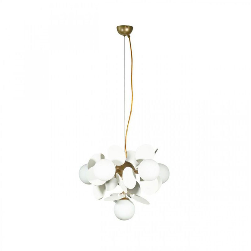 Люстра MATISSE Chandelier White 6 ламп Белый Золотой Люстра MATISSE Chandelier White 6 ламп Белый Золотой в Брянске | Loft Concept
