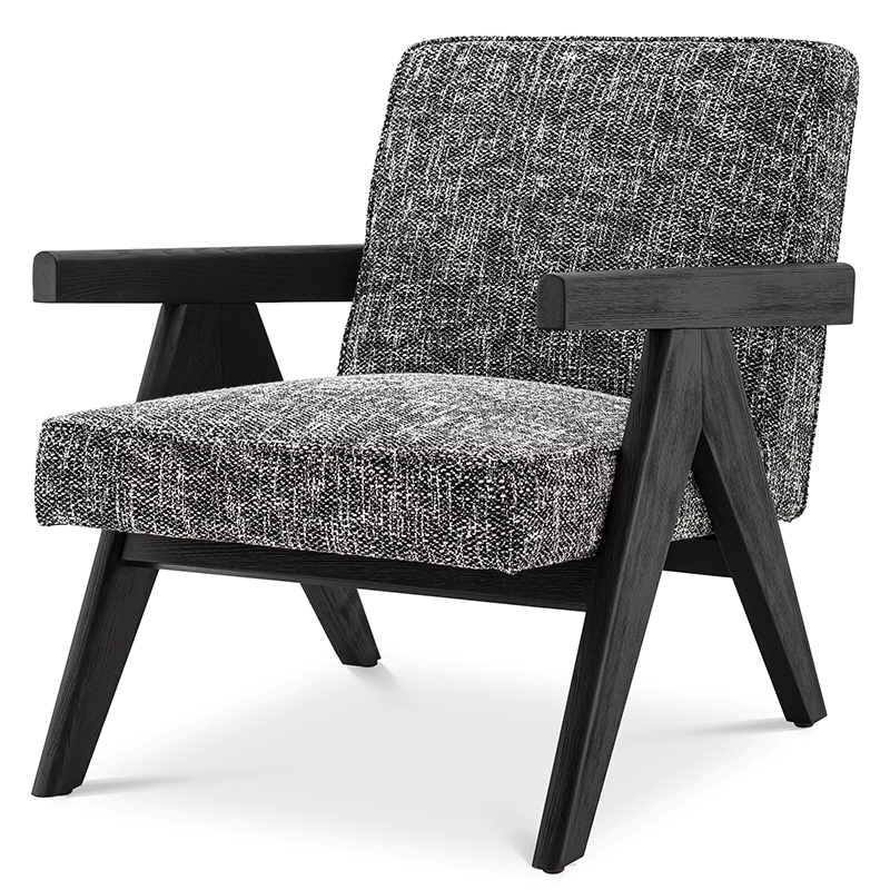 Кресло Eichholtz Chair Greta Черный Черный Черно-белый Кресло Eichholtz Chair Greta Черный Черный Черно-белый в Брянске | Loft Concept