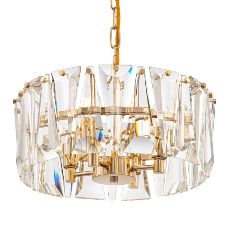 Люстра Ruby Crystal Chandelier Gold 38 Глянцевое золото Прозрачное Стекло Люстра Ruby Crystal Chandelier Gold 38 Глянцевое золото Прозрачное Стекло в Брянске | Loft Concept