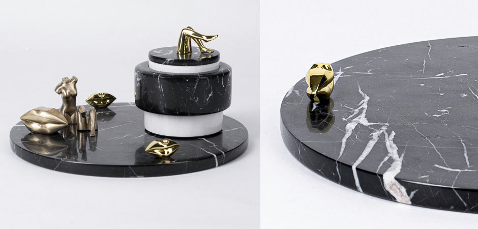 Поднос ACOLYTE ENTERTAINING PLATTER MARBLE & BRONZE Поднос ACOLYTE ENTERTAINING PLATTER MARBLE & BRONZE - Loft-Concept в Брянске