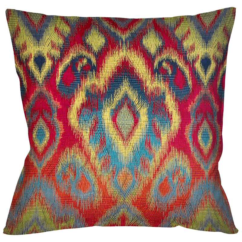 Декоративная подушка Ikat Pattern с разноцветным узором Мульти Декоративная подушка Ikat Pattern с разноцветным узором Мульти в Брянске | Loft Concept