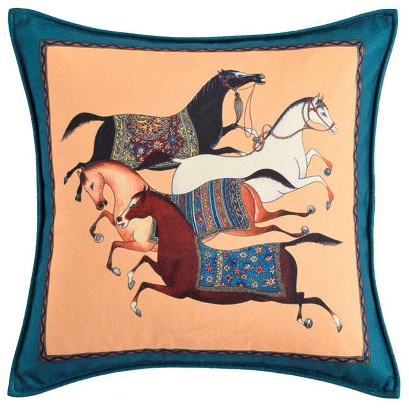Декоративная подушка Hermes Horse 40 Мульти Декоративная подушка Hermes Horse 40 Мульти в Брянске | Loft Concept