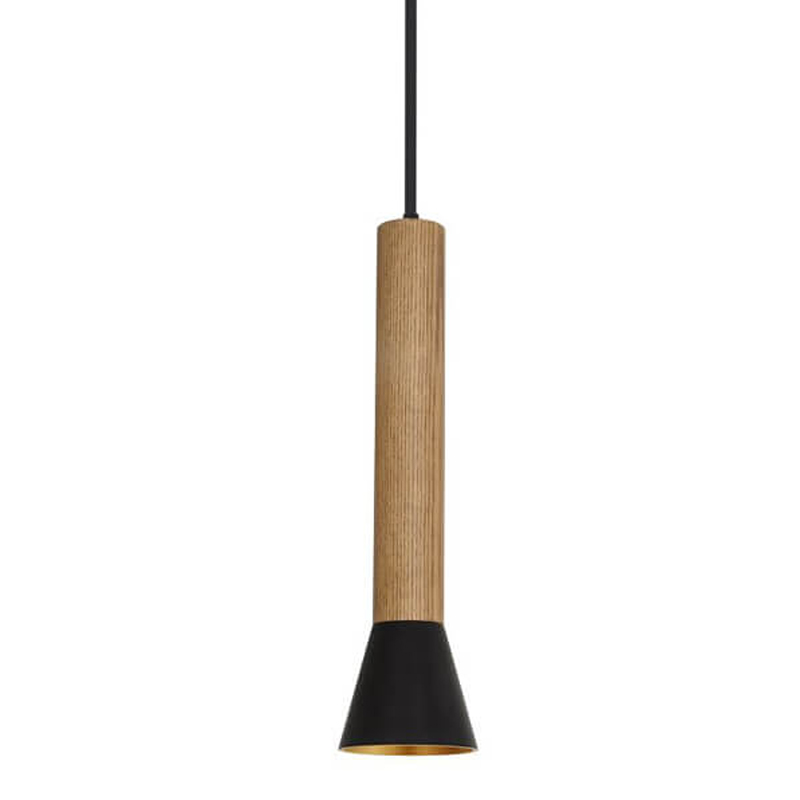 Подвесной светильник Marius Cone Hanging lamp Черный Древесина Подвесной светильник Marius Cone Hanging lamp Черный Древесина в Брянске | Loft Concept