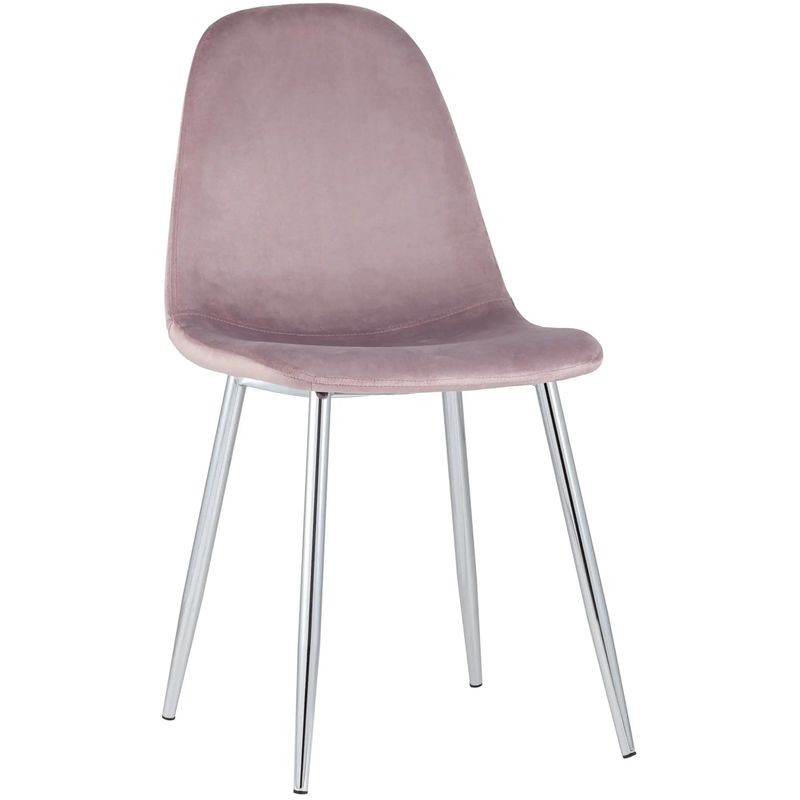 Стул Archie Chair Пыльно-Розовый Велюр Хромированные ножки Розовый пастельный Серебряный Стул Archie Chair Пыльно-Розовый Велюр Хромированные ножки Розовый пастельный Серебряный в Брянске | Loft Concept