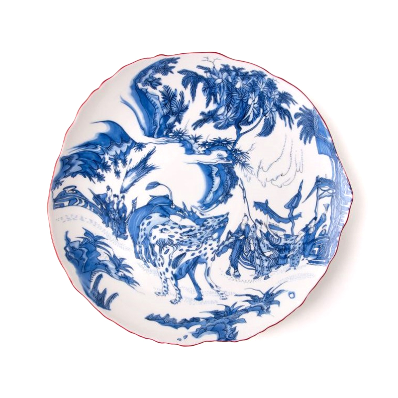 Тарелка Seletti Blue Chinoiserie Белый Синий Тарелка Seletti Blue Chinoiserie Белый Синий в Брянске | Loft Concept