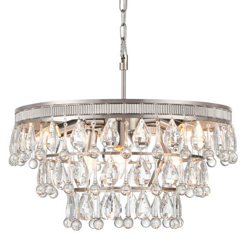 Люстра Freude Chandelier 50 Прозрачный (Transparent) Никель Сатин Люстра Freude Chandelier 50 Прозрачный (Transparent) Никель Сатин в Брянске | Loft Concept