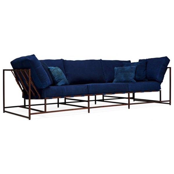 Диван Kenn X Miller sofa Indigo and copper denim Индиго в Брянске | Loft Concept 