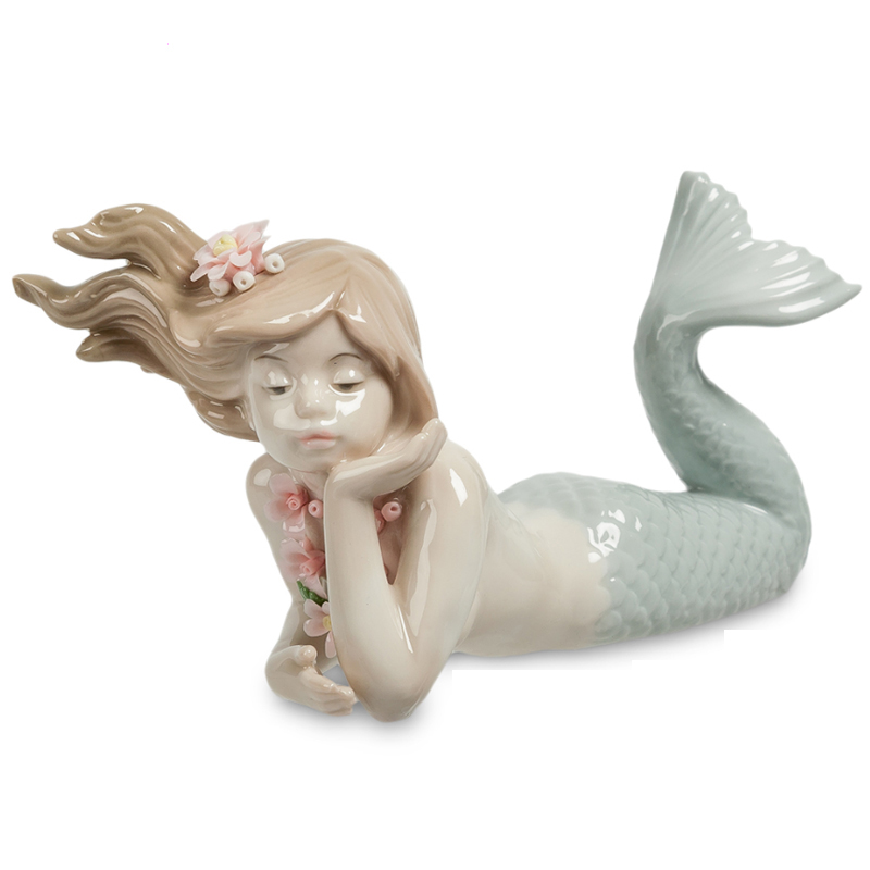 Статуэтка Mermaid Leia Бежевый Серо-голубой Розовый пастельный Статуэтка Mermaid Leia Бежевый Серо-голубой Розовый пастельный в Брянске | Loft Concept