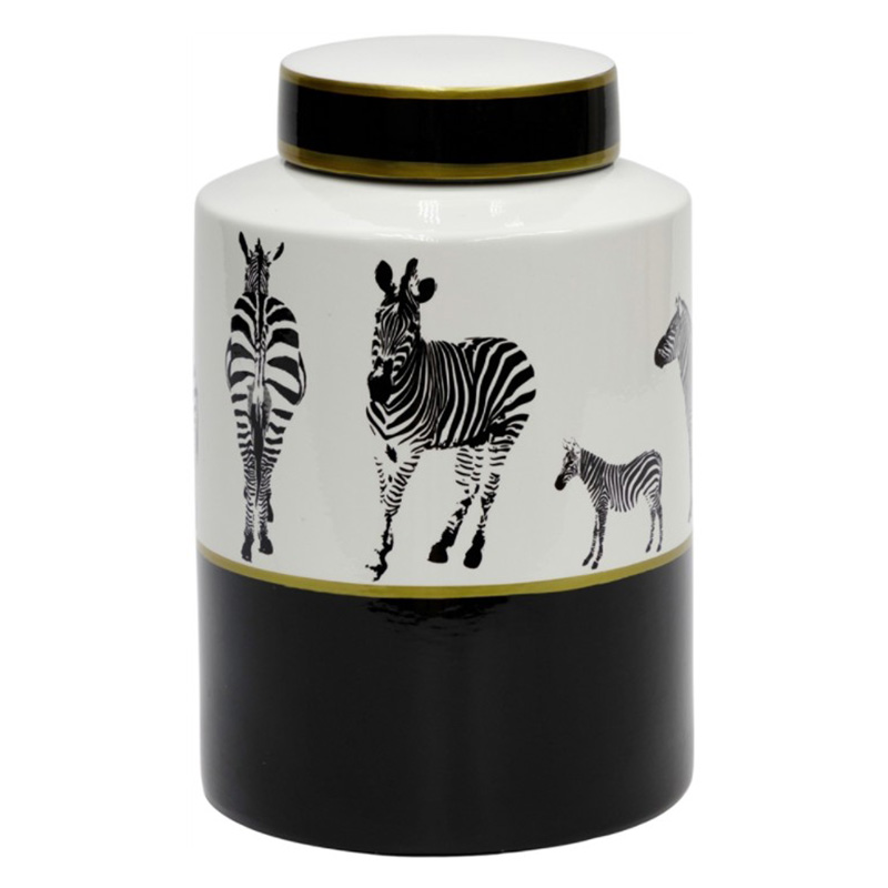 Ваза Zebra Vase white and black 26 Белый Черный Золотой Ваза Zebra Vase white and black 26 Белый Черный Золотой в Брянске | Loft Concept