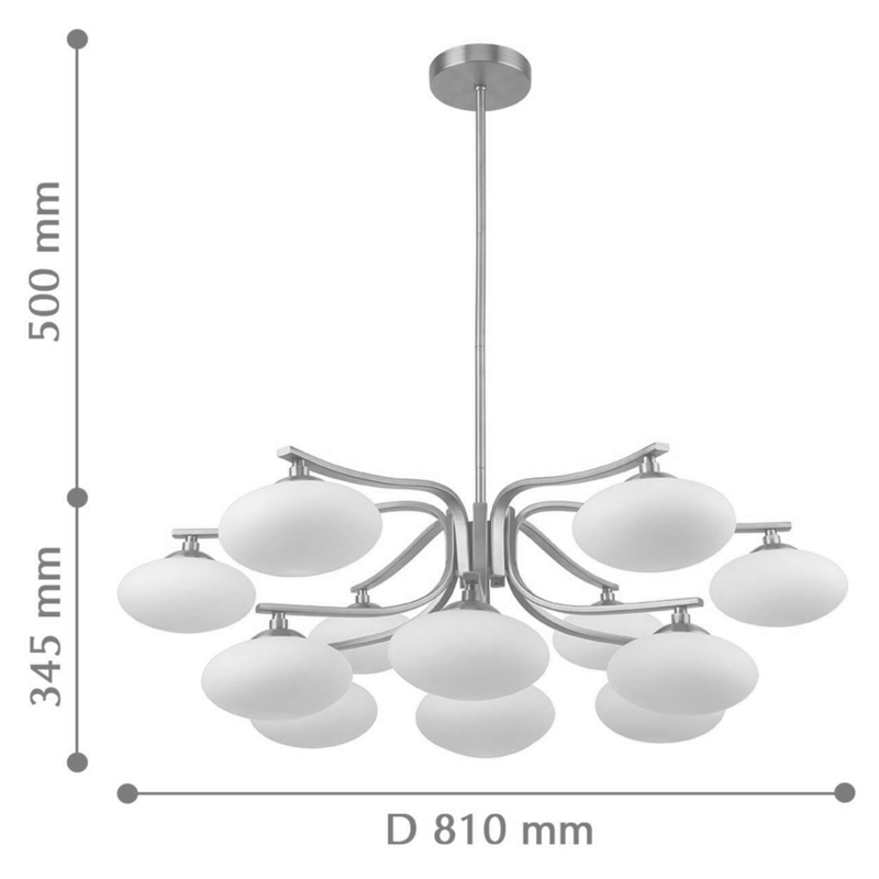 Oval Balls Mushrooms Chandelier 13 Silver Oval Balls Mushrooms Chandelier 13 Silver в Брянске