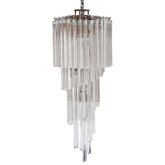 Люстра Odeon Chandelier Helix Clear 35 Хром Прозрачное Стекло Люстра Odeon Chandelier Helix Clear 35 Хром Прозрачное Стекло в Брянске | Loft Concept
