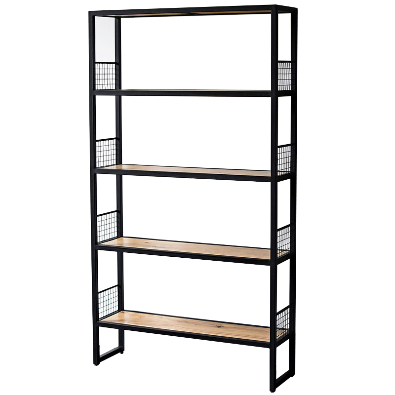 Стеллаж Richie Industrial Metal Rust Rack Древесина Черный Стеллаж Richie Industrial Metal Rust Rack Древесина Черный в Брянске | Loft Concept