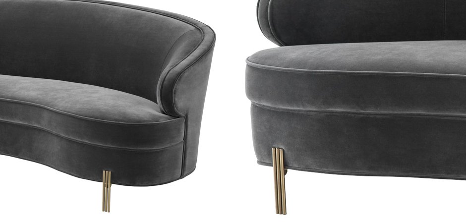Диван Eichholtz Sofa Pierson dark grey Диван Eichholtz Sofa Pierson dark grey - Loft-Concept в Брянске