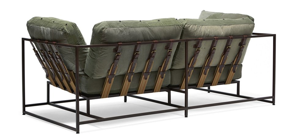 Двухместный диван Olive Military Two Seat Sofa - фото №2