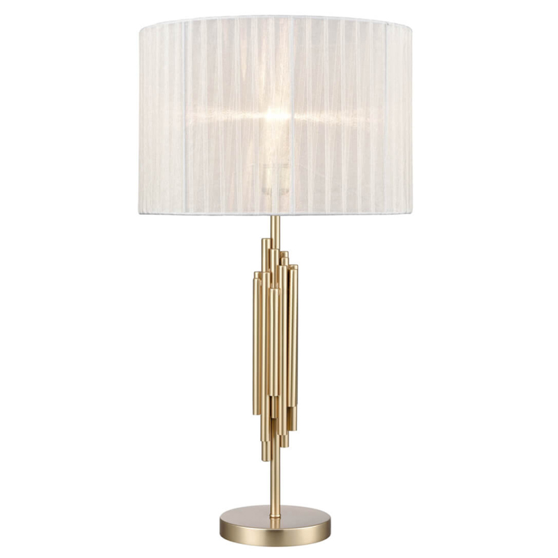 Настольная лампа с Абажуром Odeon Table Lamp ivory ( слоновая кость ) Золотой Настольная лампа с Абажуром Odeon Table Lamp ivory ( слоновая кость ) Золотой в Брянске | Loft Concept