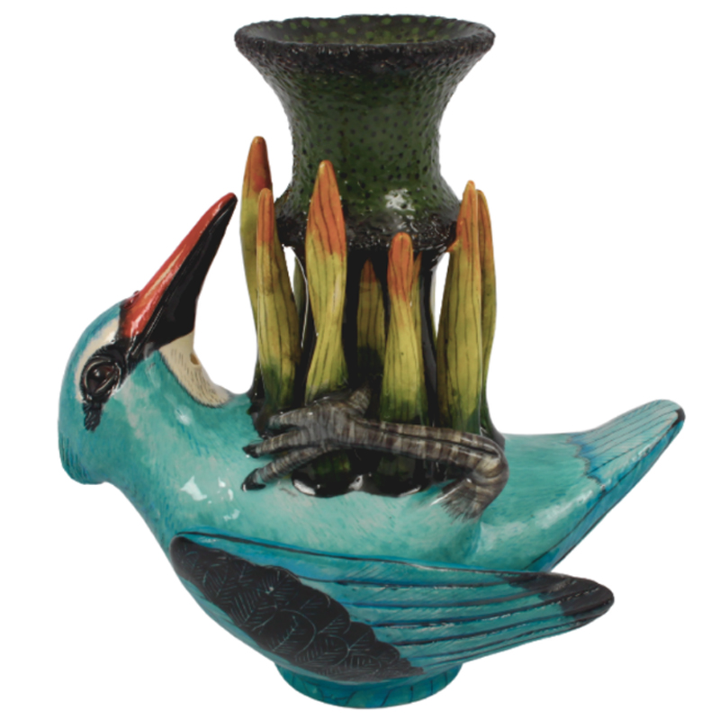 Ваза Голубая Птичка Woodland Kingfisher Vase Синий Ваза Голубая Птичка Woodland Kingfisher Vase Синий в Брянске | Loft Concept