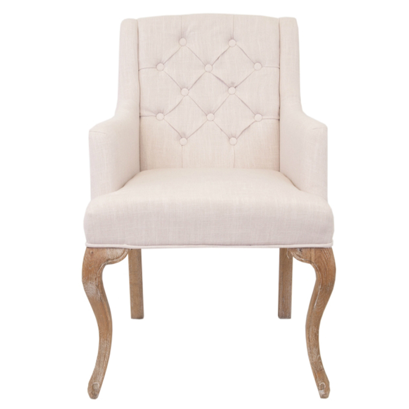 Кресло Mason Classical Armchair beige flax Бежевый Коричневый Кресло Mason Classical Armchair beige flax Бежевый Коричневый в Брянске | Loft Concept