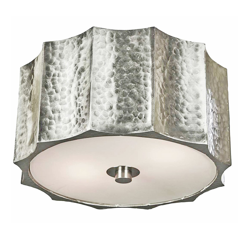 Потолочный светильник Grooved Nickel Drum Никель Потолочный светильник Grooved Nickel Drum Никель в Брянске | Loft Concept