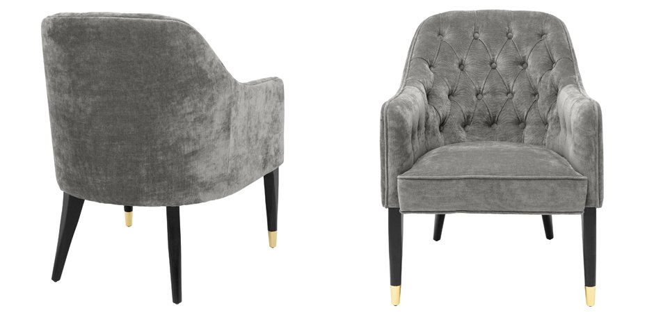 Кресло Eichholtz Chair Cyrus Grey Кресло Eichholtz Chair Cyrus Grey - Loft-Concept в Брянске