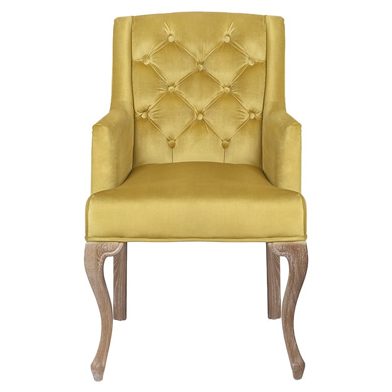 Кресло Mason Classical Armchair gold velour Желтый Коричневый Кресло Mason Classical Armchair gold velour Желтый Коричневый в Брянске | Loft Concept