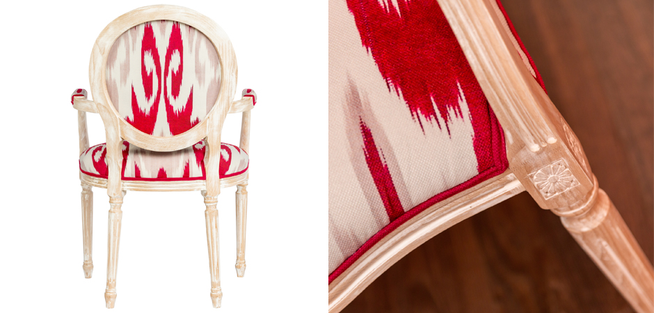 Стул с подлокотниками Ikat Pattern Красный Стул с подлокотниками Ikat Pattern Красный - Loft-Concept в Брянске