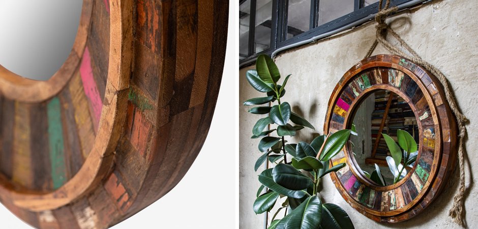 Зеркало Antique Wood Circle Зеркало Antique Wood Circle - Loft-Concept в Брянске