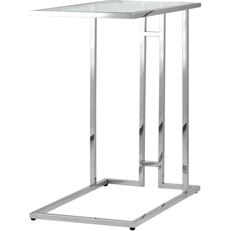 Стол приставной Lasker Milan Tables Silver Серебряный Прозрачное Стекло Стол приставной Lasker Milan Tables Silver Серебряный Прозрачное Стекло в Брянске | Loft Concept