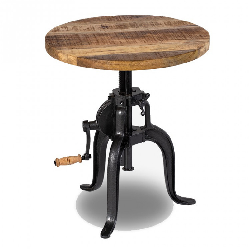 Приставной стол Jack-Screw Side Table Черный Коричневый Приставной стол Jack-Screw Side Table Черный Коричневый в Брянске | Loft Concept