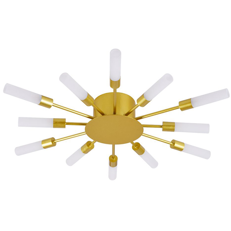 Потолочный светильник Aiden Ceiling Lamp 12 Белый Золотой Потолочный светильник Aiden Ceiling Lamp 12 Белый Золотой в Брянске | Loft Concept