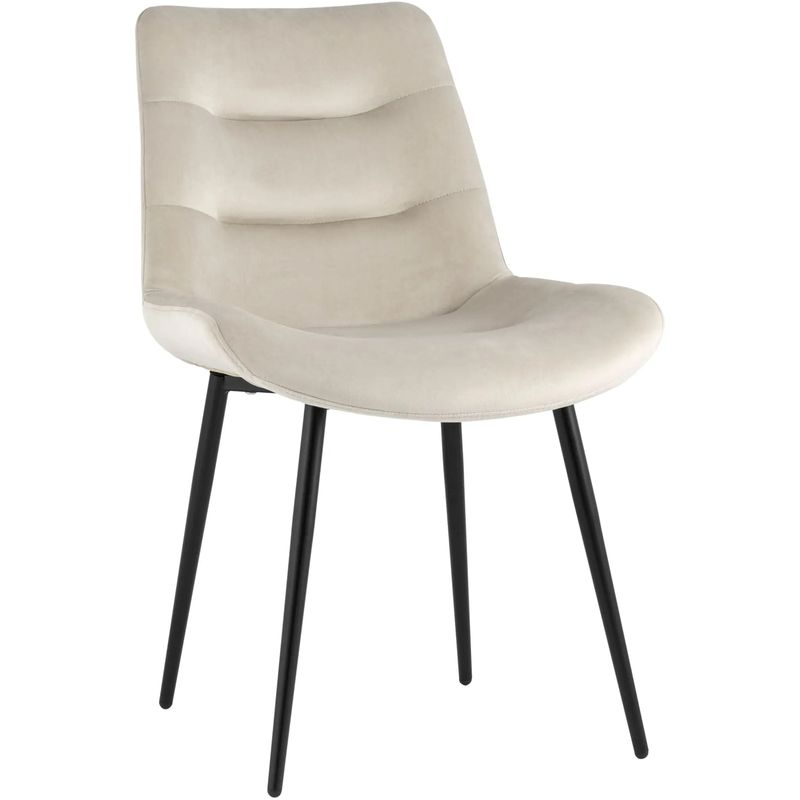 Стул Austin Chair Молочный Веелюр Молочный Черный Стул Austin Chair Молочный Веелюр Молочный Черный в Брянске | Loft Concept