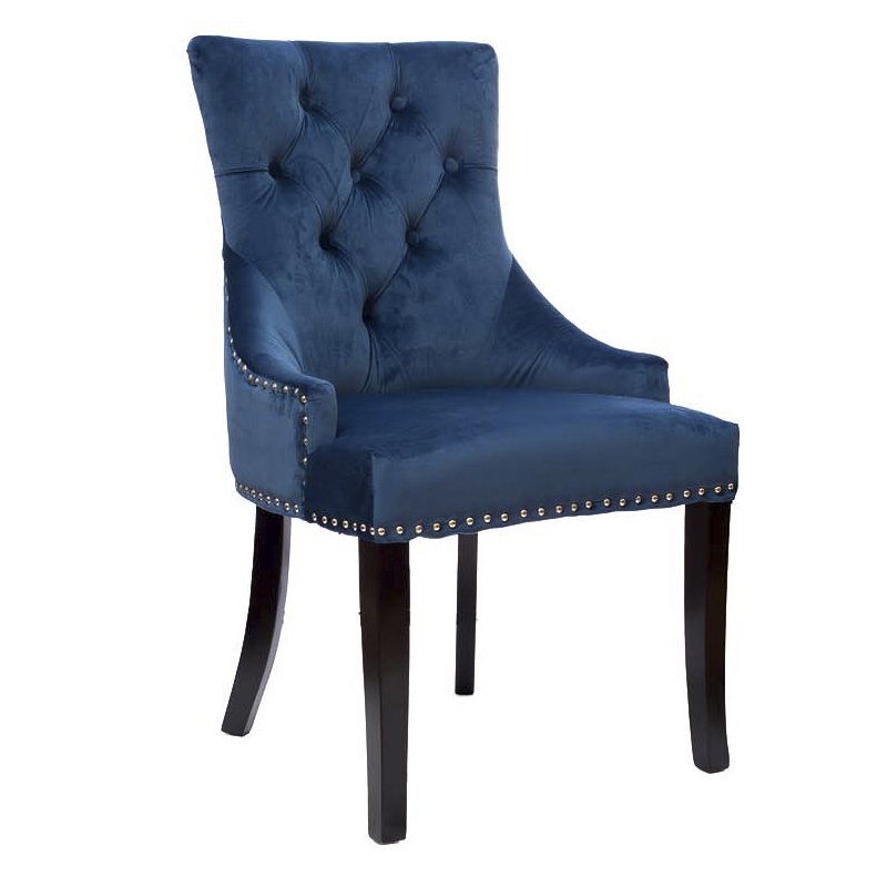 Стул Cozy Blue Chair Темно-синий Хром Черный Стул Cozy Blue Chair Темно-синий Хром Черный в Брянске | Loft Concept