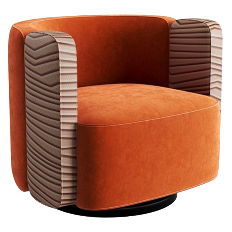 Дизайнерское кресло KELLY Armchair Оранжевый Бежевый Коричневый Дизайнерское кресло KELLY Armchair Оранжевый Бежевый Коричневый в Брянске | Loft Concept
