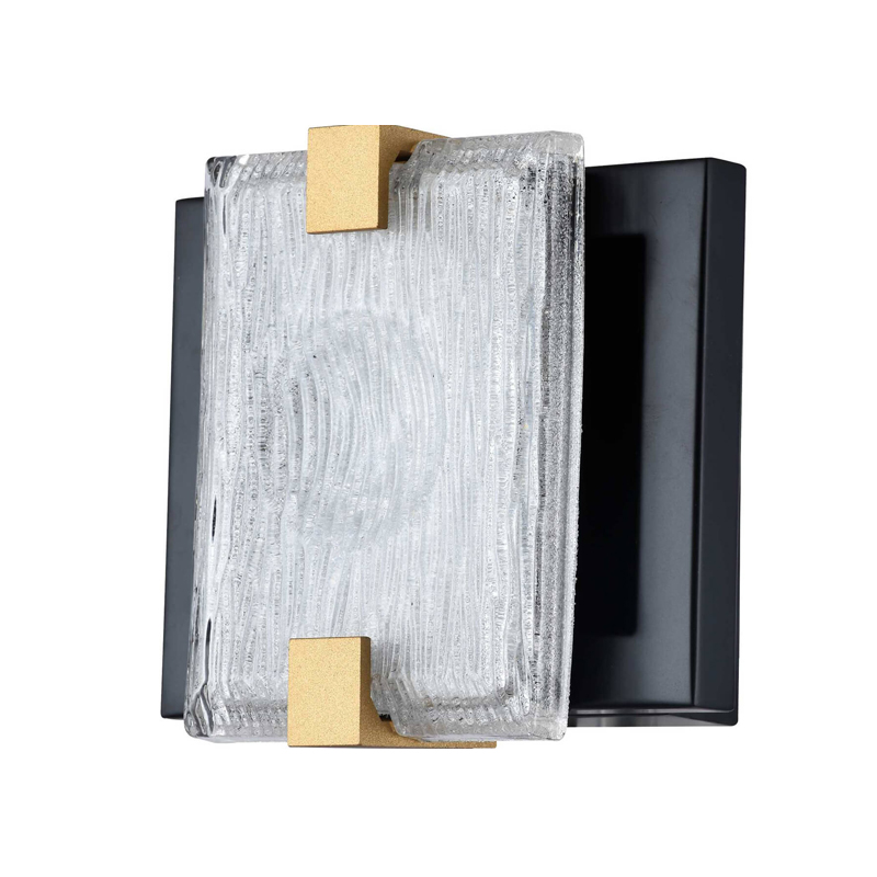 Бра Rectangular Glass Plafon Черный матовый Прозрачное Стекло Бра Rectangular Glass Plafon Черный матовый Прозрачное Стекло в Брянске | Loft Concept