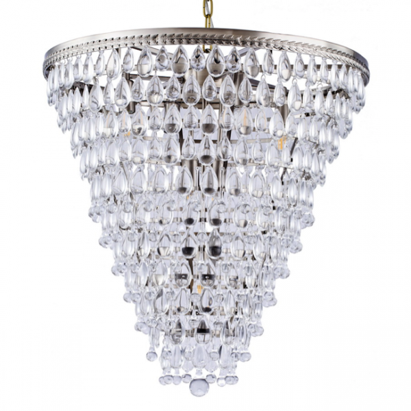 Люстра Clarissa Glass Drop Pendant 61 Nickel Хром Люстра Clarissa Glass Drop Pendant 61 Nickel Хром в Брянске | Loft Concept