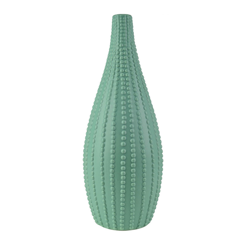 Ваза Ribbed Vase Narrow Throat turquoise 38 Бирюзовый Ваза Ribbed Vase Narrow Throat turquoise 38 Бирюзовый в Брянске | Loft Concept