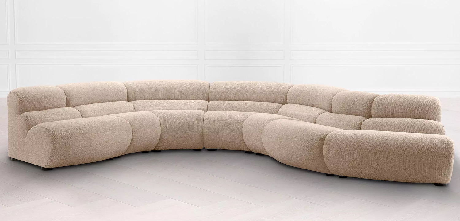 Модульный диван Eichholtz Sofa Lindau Outside Corner Sand - фото №3